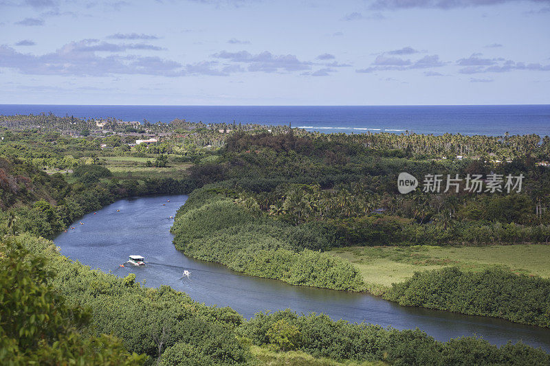 夏威夷考艾岛的怀卢阿河