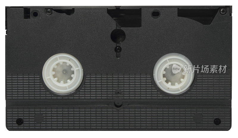 白色背景的VHS录像带
