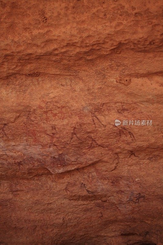 阿尔及利亚撒哈拉沙漠的洞穴壁画