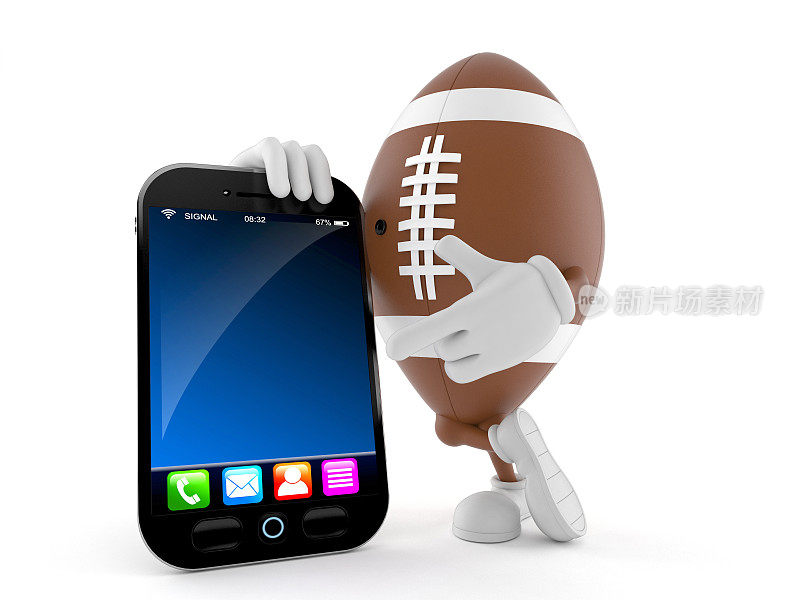 橄榄球角色与智能手机