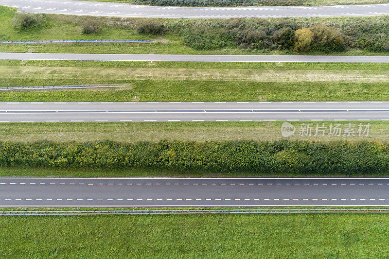 不同类型的道路-鸟瞰图