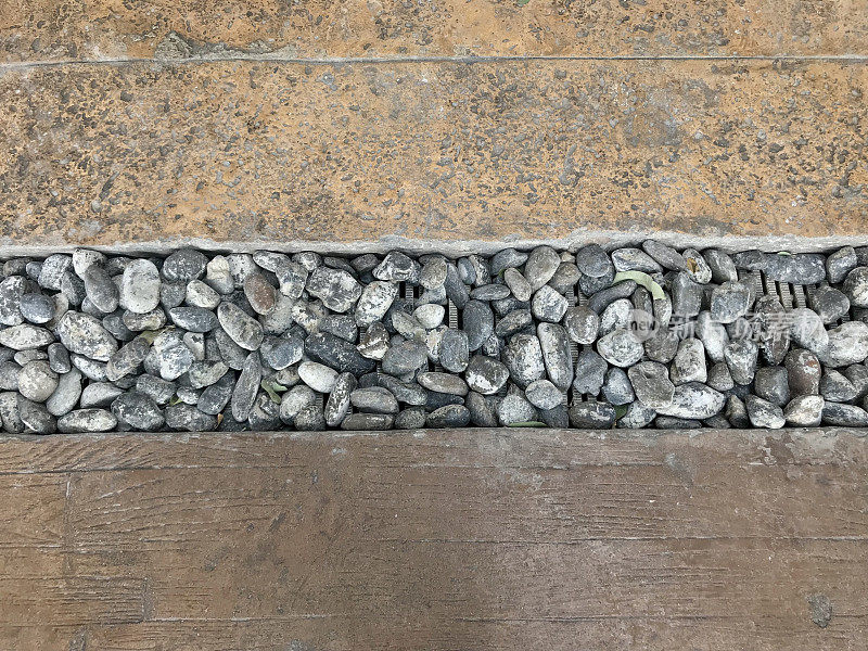水泥地面用卵石石装饰