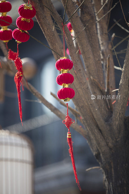 北京的中国灯笼背景