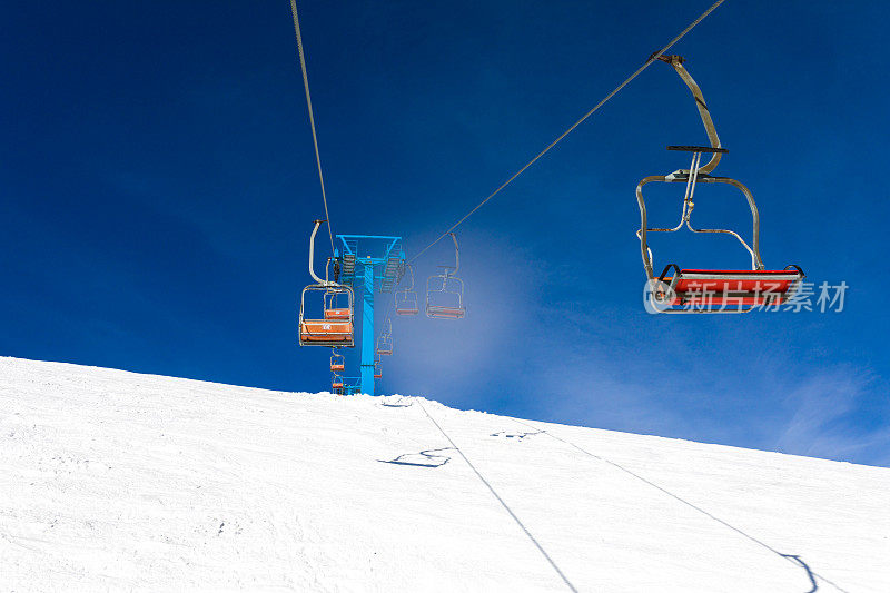 滑雪胜地的好天气