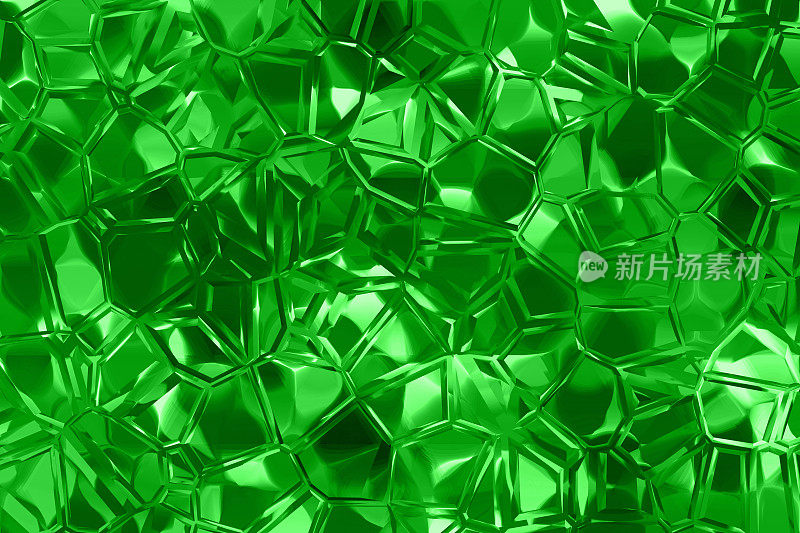 钻石绿祖母绿晶体纹理背景抽象堆石英矿物宝石图案