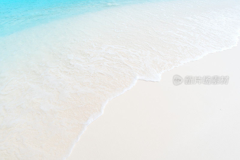 沙滩沙滩和海浪复制空间场景