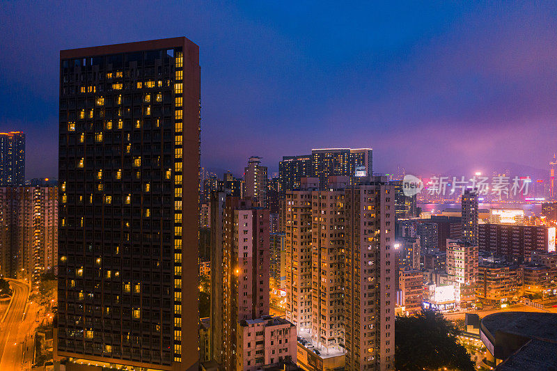 香港九龙城的夜晚