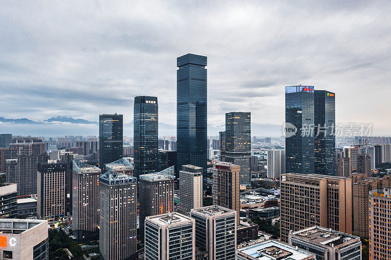 鸟瞰城市，西安，中国。