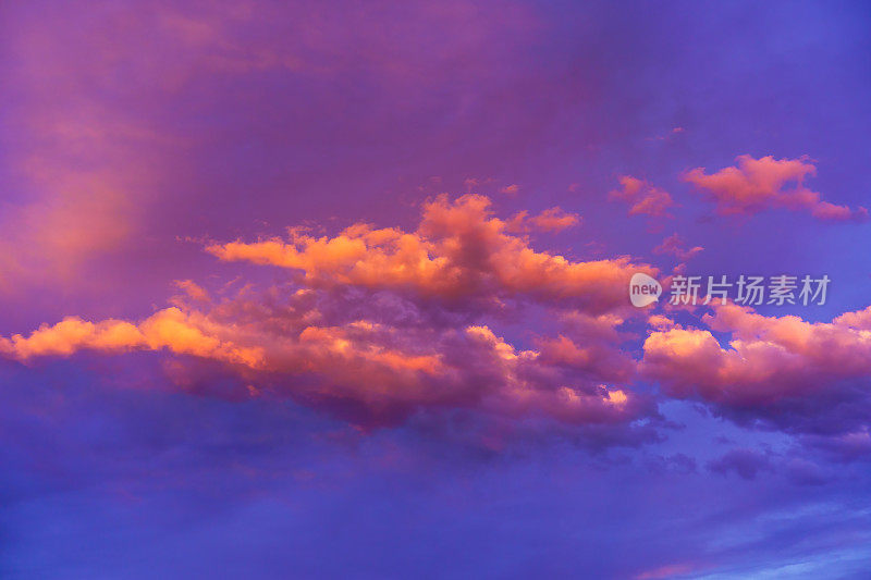 日落和云彩天空替换背景图像