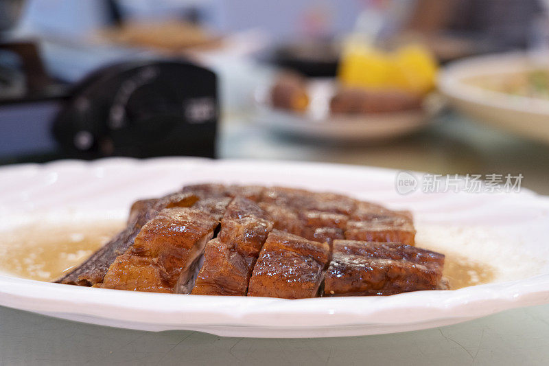 粤菜烧味特写:烤鹅肉