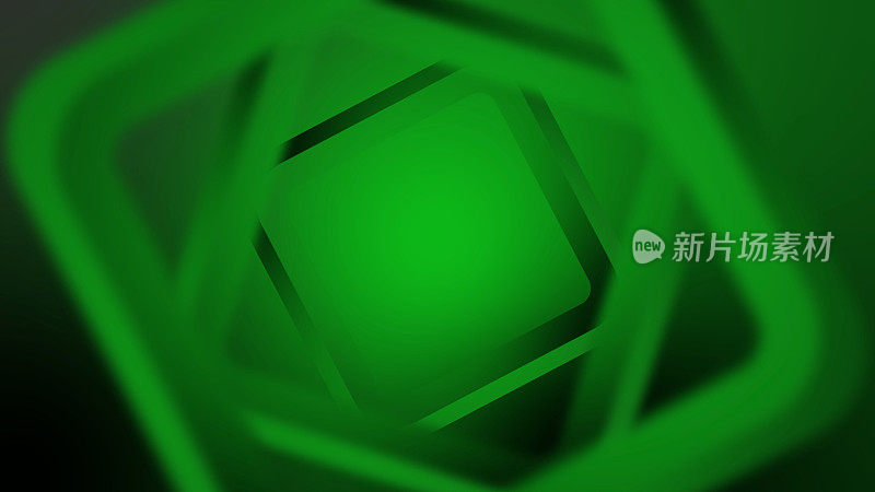 4k绿色潮流现代背景，3D渲染纹理与正方形旋转，矩形表面概念，抽象，干净和柔软的动画简单的运动，无限循环