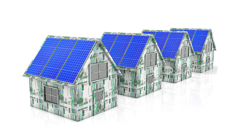 太阳能电池板可再生能源效率节省资金，俄罗斯卢布