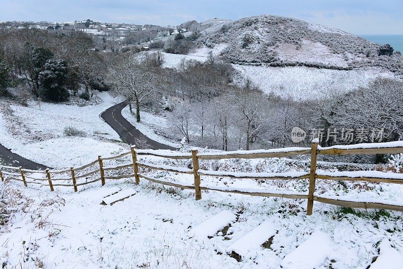 布雷湾山，泽西岛，英国