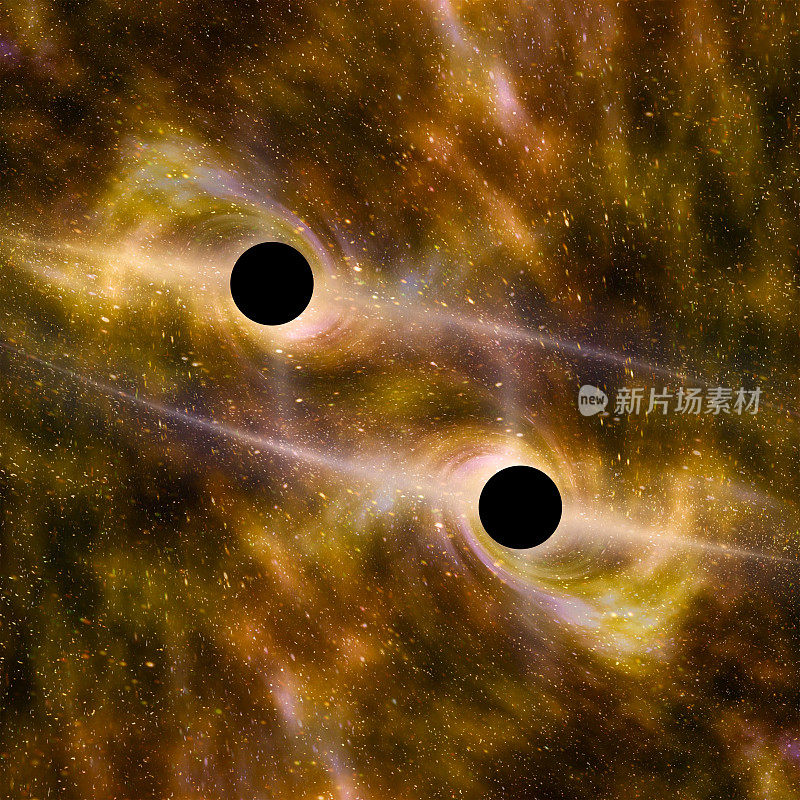 两个黑洞相撞