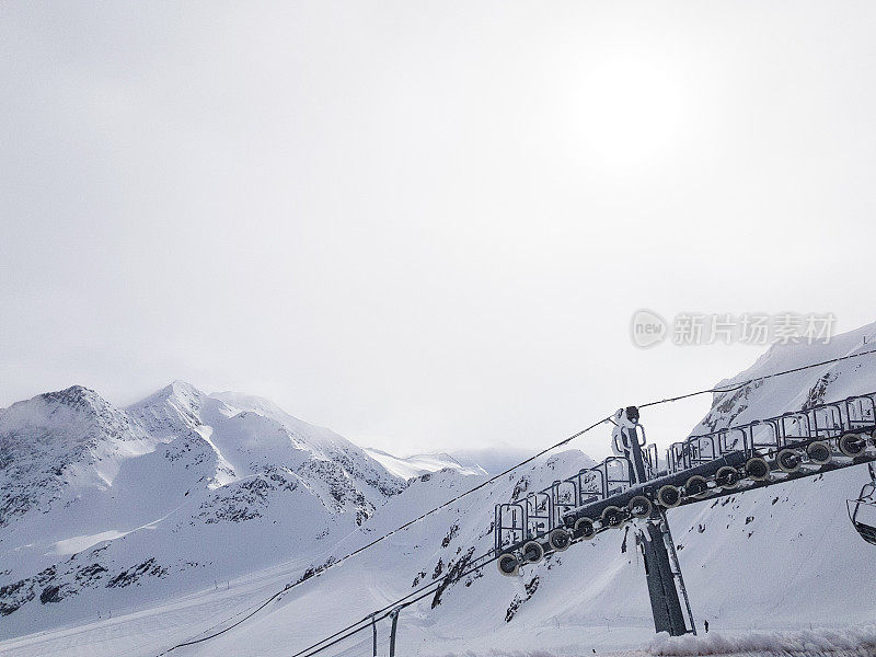 欧洲阿尔卑斯山的滑雪运动胜地