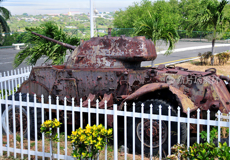 尼加拉瓜，马那瓜:二战时的T17装甲车