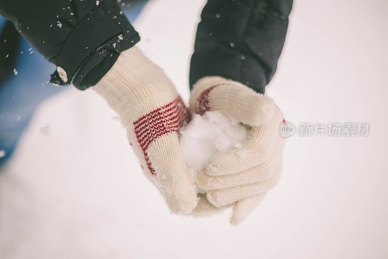 雪球在手里