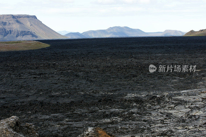 冰岛克拉夫拉的熔岩场。