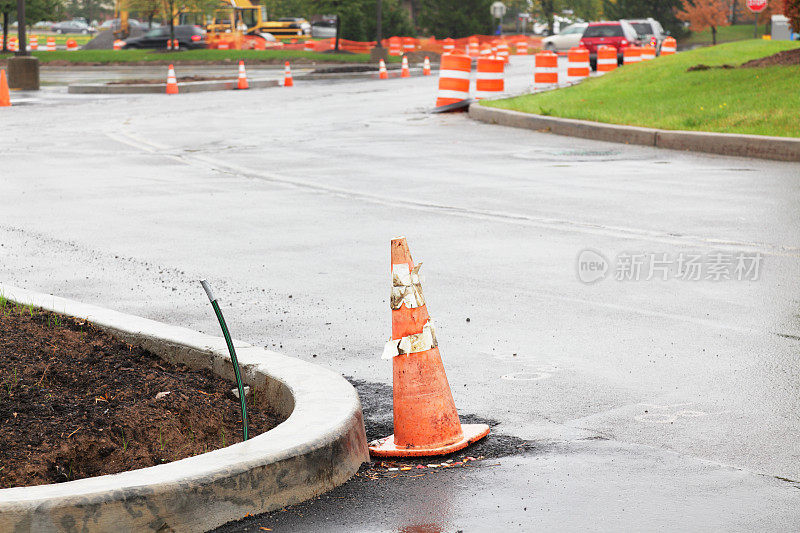 道路建筑工地的交通锥