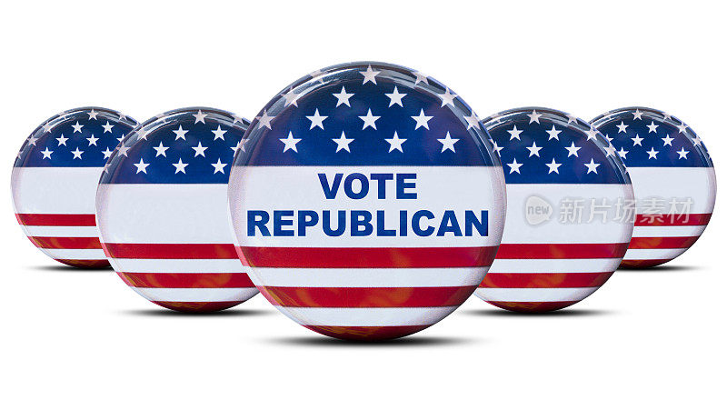 投票共和国为美国总统选举徽章