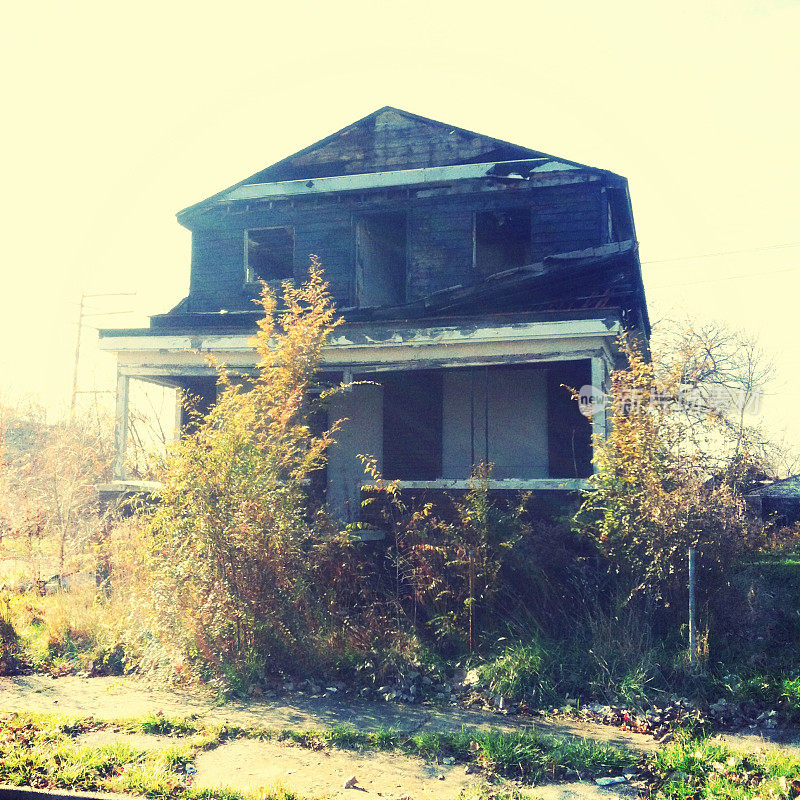 底特律的废弃房屋