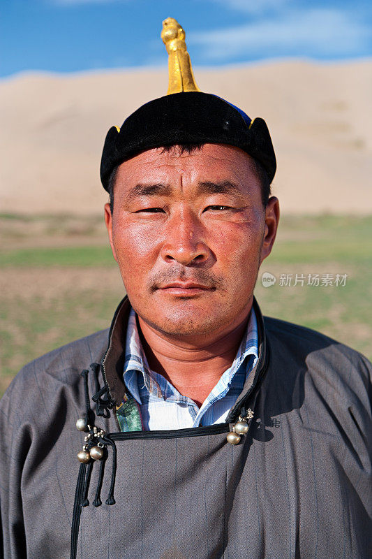 蒙古摔跤手的肖像