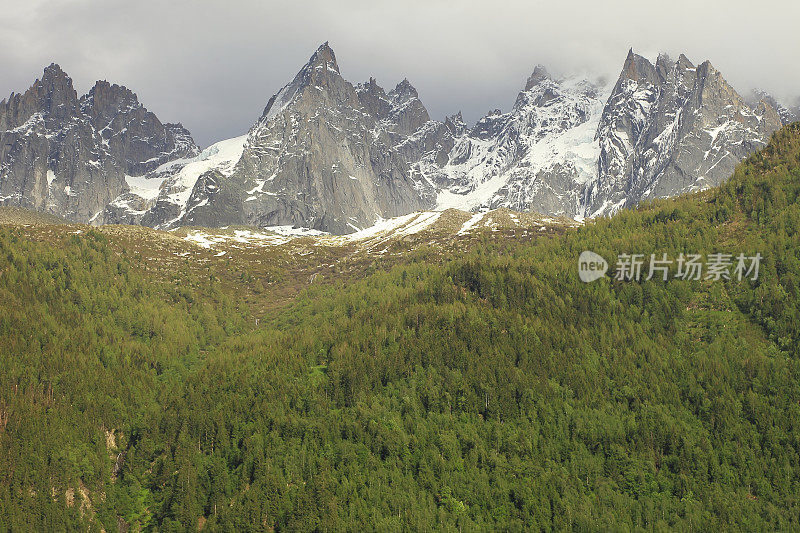 勃朗峰马西夫的巴黎景色