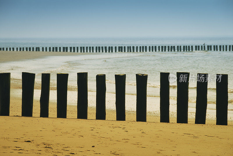 防波堤在Zeeland