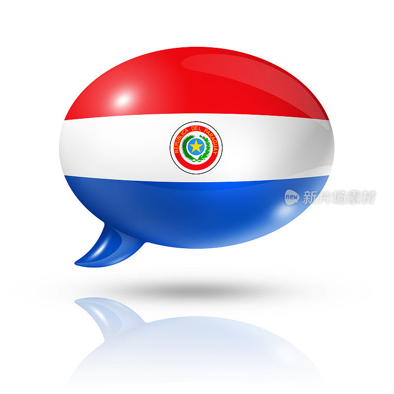 巴拉圭国旗讲话气泡