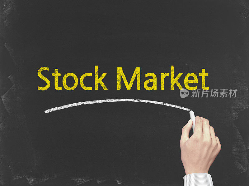 股票市场-商业黑板背景