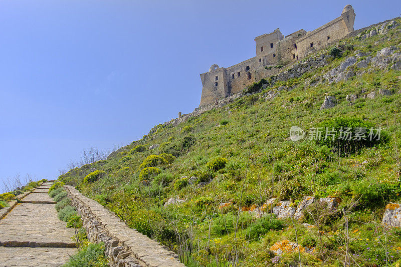 法维尼亚纳的圣卡特琳娜堡垒，埃加迪群岛(意大利西西里)的主岛