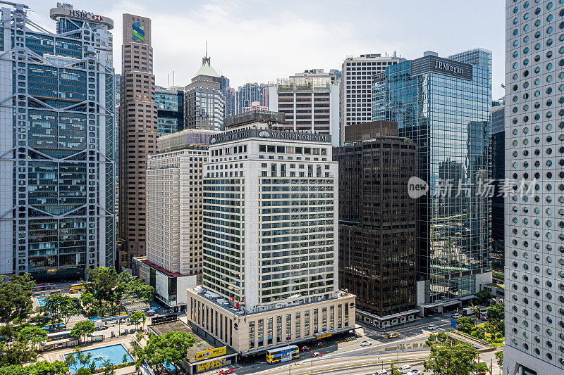 香港城市无人机视图