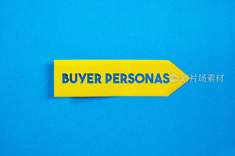 黄色粘性纸与买家人物信息在蓝色背景