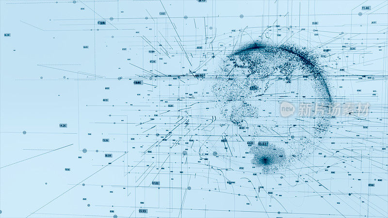 5G和AI技术，全球通信网络概念。业务图。全球业务。