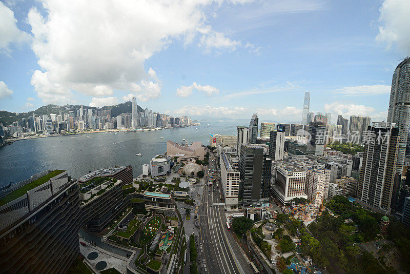 香港及九龙广角天际线