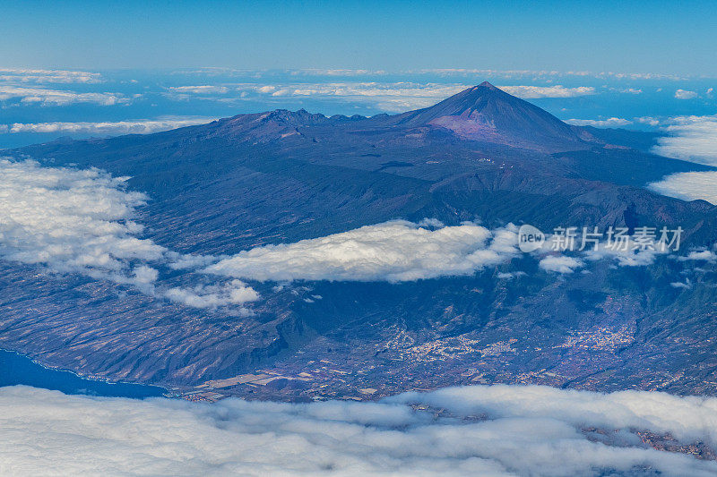 特内里费岛和泰德火山鸟瞰图，西班牙