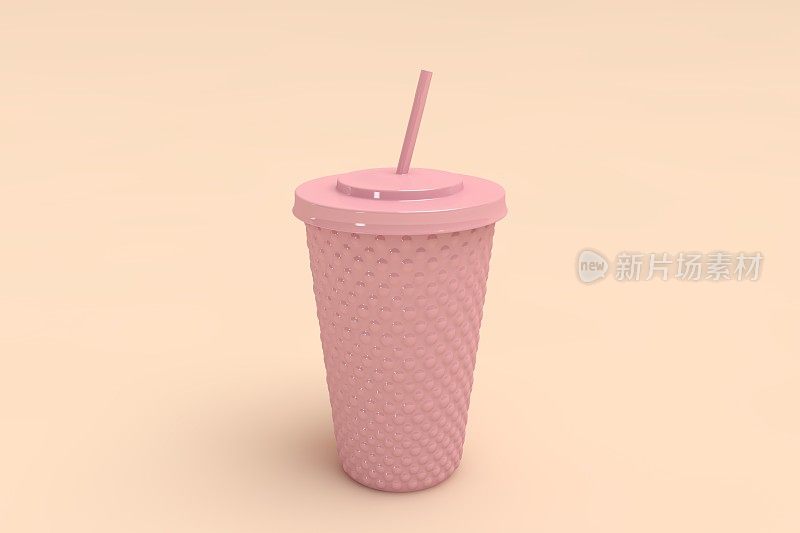 粉红色的咖啡杯