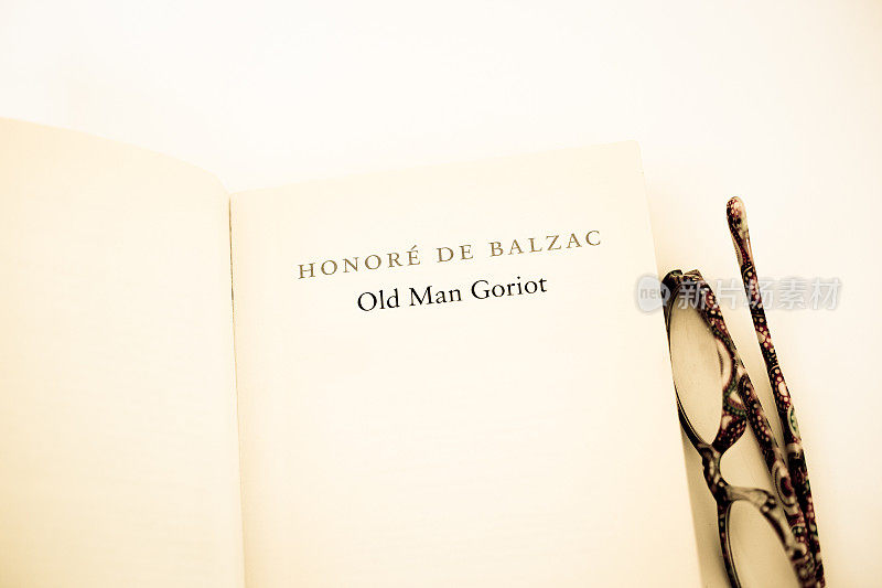 打开到扉页的书:巴尔扎克的《高哥》