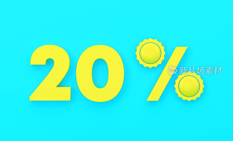 夏季促销概念20%