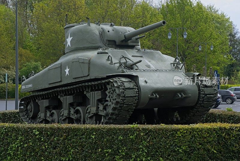 二战期间加拿大的M4A5灰熊坦克。有选择性的重点
