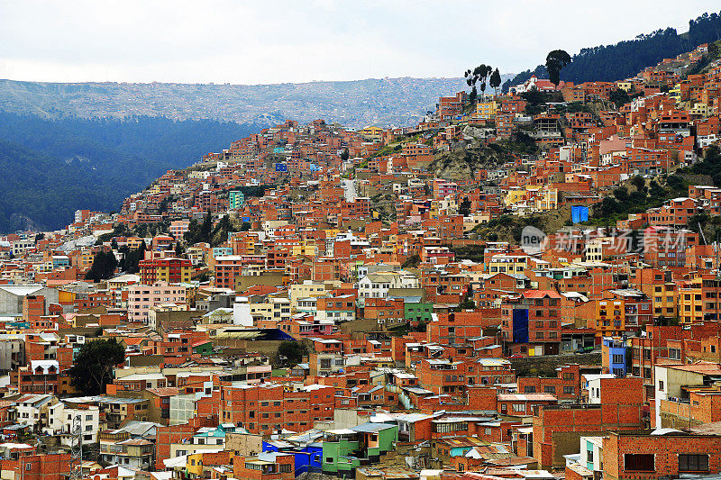 玻利维亚拉帕兹的顶视图