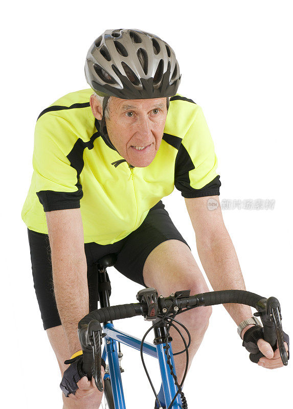 骑自行车的成熟男人