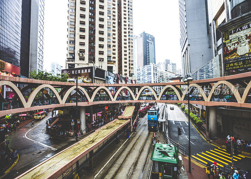 香港的街道。