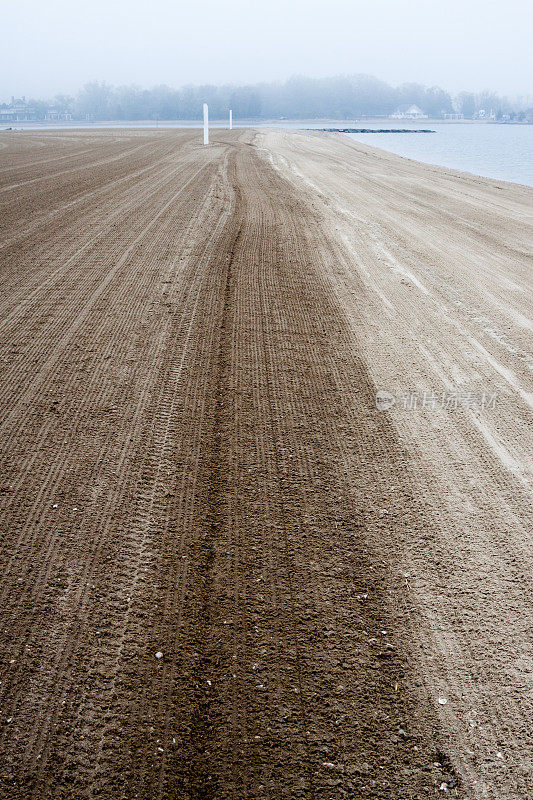 海滩上跟踪