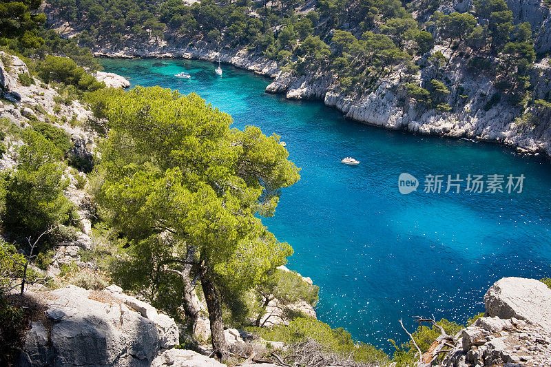 法国里维埃拉的Calanques