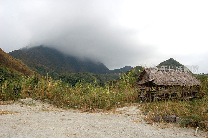 Pinatubo火山，棚屋和菲律宾火山景观