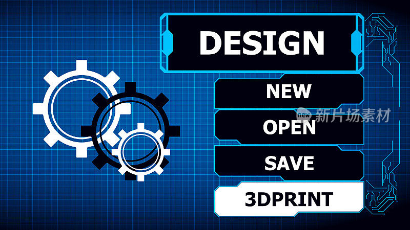 3D打印数字菜单概念