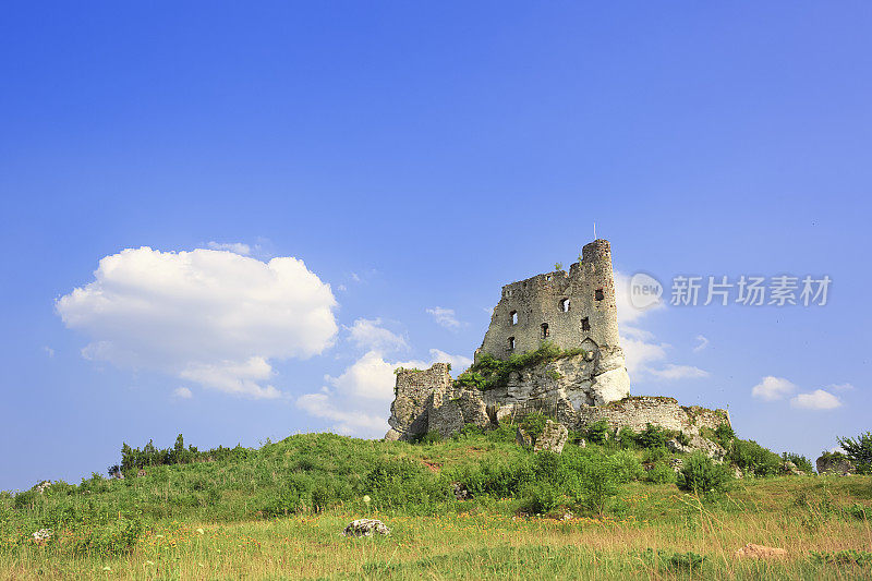 波兰米罗中世纪城堡的废墟
