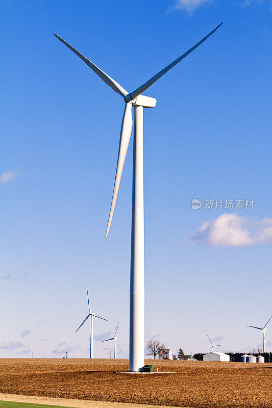 伊利诺斯州中部的风力涡轮机
