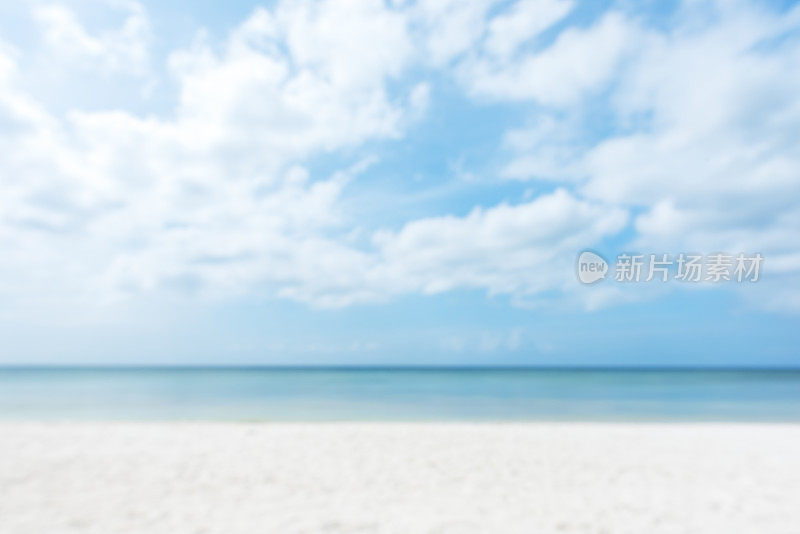 夏日海滩模糊抽象的背景